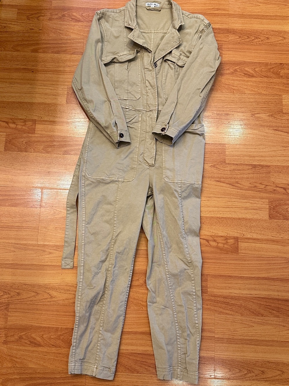 Alex Mill Khaki Utility Jumpsuit